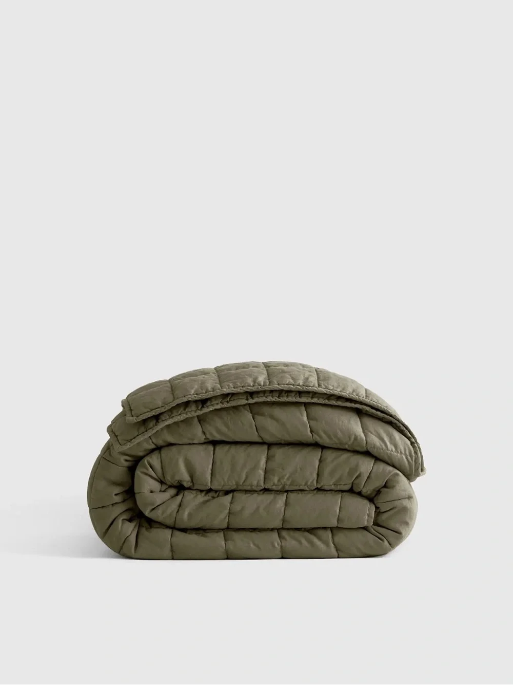 Brand New Quince European Linen Box Full/Queen MSRP $164 Dusty Olive